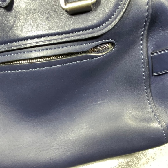 Coach Ace Blue Leather Satchel Crossbody - 37017 - Picture 4 of 16